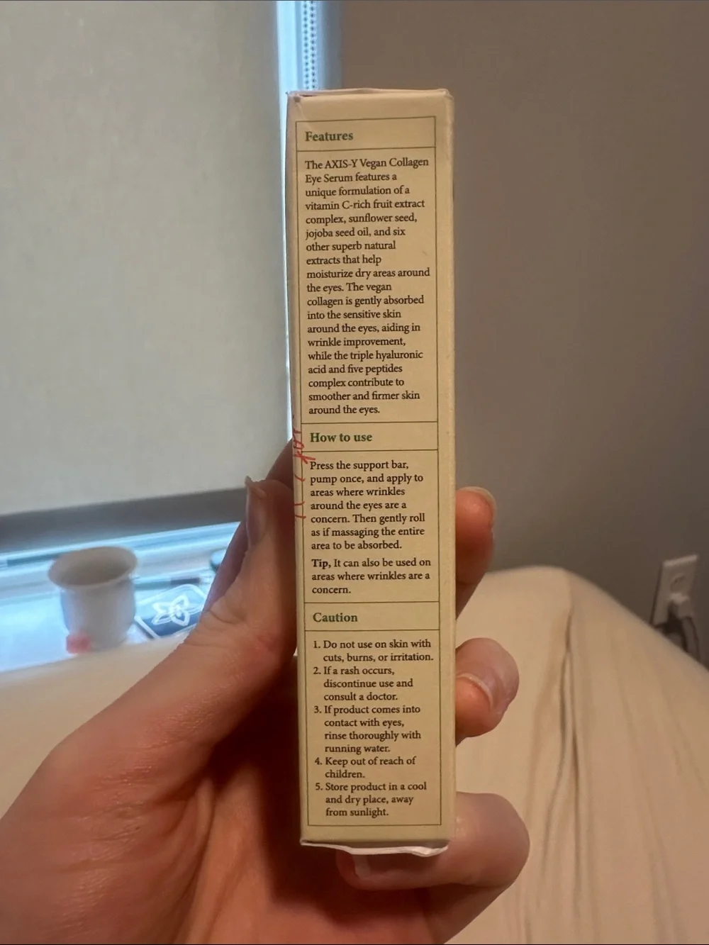 Axis-Y Vegan Collagen Eye Serum, Korean Skincare Eye Serum